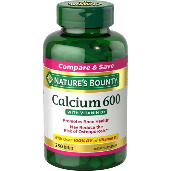 Nature's Bounty Calcium 600 + Vitamin D3 Tablets; 600 mg; 250 Count EasyOptionXY LLC