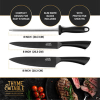 Thyme & Table Knife Set, 13-Piece Kitchen Slim Block Stainless Steel Knife Set EasyOptionXY LLC