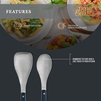 Thyme & Table 2-Piece Hammered Metal Turner & Spoon Set EasyOptionXY LLC