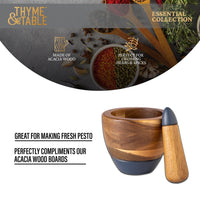 Thyme & Table Acacia Wood Mortar & Pestle EasyOptionXY LLC