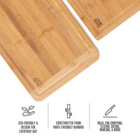 Thyme & Table Knife Friendly Bamboo Cutting Board, 2 Pack EasyOptionXY LLC
