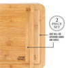 Thyme & Table Knife Friendly Bamboo Cutting Board, 2 Pack EasyOptionXY LLC