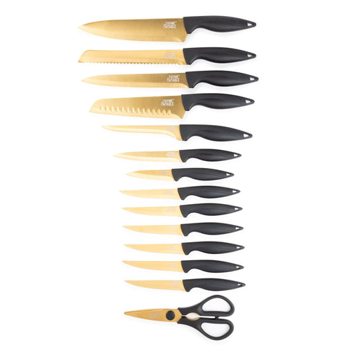 Thyme & Table 15-Piece Knife Block Set EasyOptionXY LLC