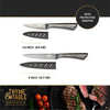 Thyme & Table Non-Stick Coated High Carbon Stainless Steel Carbon Chef's Knives, 3 Piece Set EasyOptionXY LLC