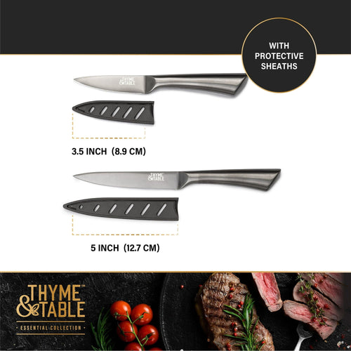 Thyme & Table Non-Stick Coated High Carbon Stainless Steel Carbon Chef's Knives, 3 Piece Set EasyOptionXY LLC