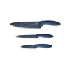 Thyme & Table 3-Piece Stainless Steel Blue Swirl Knife Set with Protective Sheaths EasyOptionXY LLC