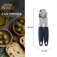 Thyme & Table Manual Stainless Steel Can Opener with Easy-Turn Knob EasyOptionXY LLC