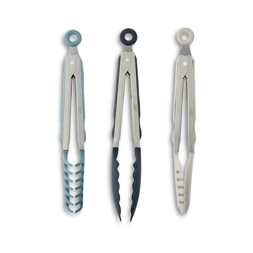 Thyme & Table 3-Piece Locking Tong Set with Non-Scratch Tips EasyOptionXY LLC