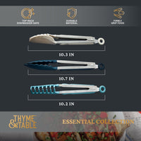 Thyme & Table 3-Piece Locking Tong Set with Non-Scratch Tips EasyOptionXY LLC
