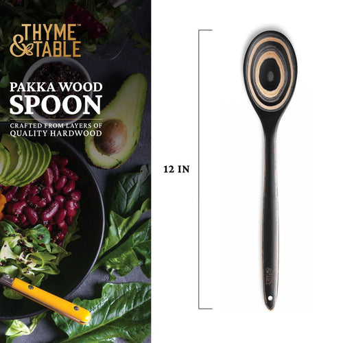 Thyme & Table Pakka Wood Spoon, Black EasyOptionXY LLC