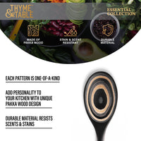Thyme & Table Pakka Wood Spoon, Black EasyOptionXY LLC