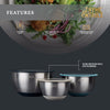 Thyme & Table 6-Piece Mixing Bowl Set with Easy Grip Transparent Lids EasyOptionXY LLC