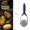 Thyme & Table Stainless Steel Potato Masher, Blue EasyOptionXY LLC