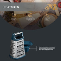 Thyme & Table 2-Piece 4-Sided Stainless Steel Box Grater Set EasyOptionXY LLC