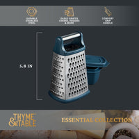 Thyme & Table 2-Piece 4-Sided Stainless Steel Box Grater Set EasyOptionXY LLC