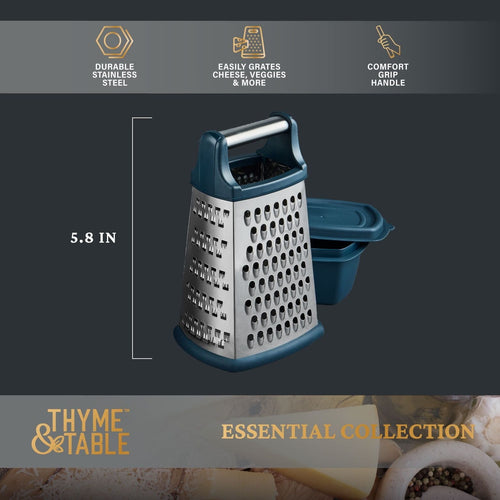 Thyme & Table 2-Piece 4-Sided Stainless Steel Box Grater Set EasyOptionXY LLC