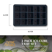 Table 2-Piece Silicone Ice Cube Tray Set EasyOptionXY LLC