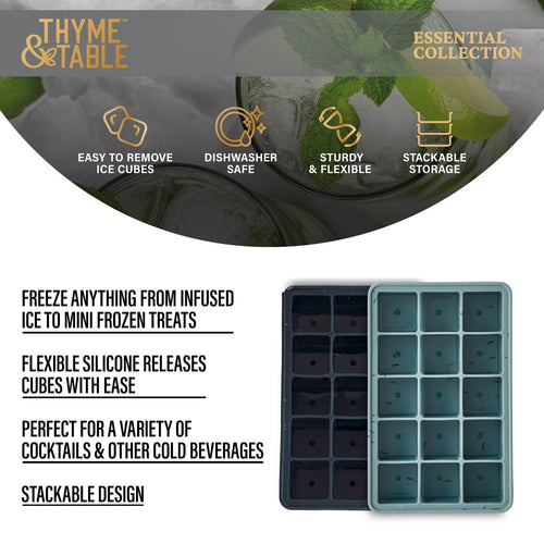 Table 2-Piece Silicone Ice Cube Tray Set EasyOptionXY LLC