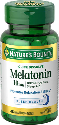 Nature's Bounty Melatonin Sleep Aid Tablets; 10 mg; 45 Count EasyOptionXY LLC