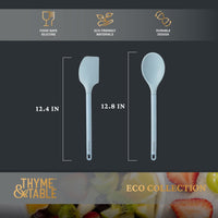 Thyme & Table 2-Piece Spatula & Spoon with Recycled Wheat Fiber Handle EasyOptionXY LLC