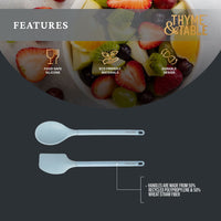 Thyme & Table 2-Piece Spatula & Spoon with Recycled Wheat Fiber Handle EasyOptionXY LLC
