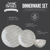 Thyme & Table Dinnerware Black & White Dot Stoneware, 12 Piece Set EasyOptionXY LLC