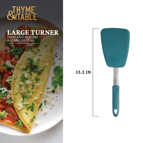 Thyme & Table Food-Safe Silicone Large Turner, Green EasyOptionXY LLC