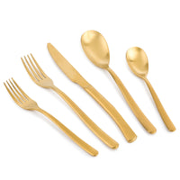 Thyme & Table 20-Piece Royal Stainless Steel Flatware Set, Gold EasyOptionXY LLC
