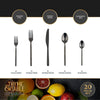 Thyme & Table 20-Piece Lumi Stainless Steel Flatware Set, Black EasyOptionXY LLC