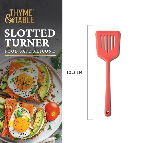 Thyme & Table Silicone Slotted Turner, Coral EasyOptionXY LLC