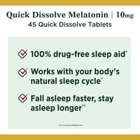 Nature's Bounty Melatonin Sleep Aid Tablets; 10 mg; 45 Count EasyOptionXY LLC