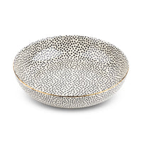 Thyme & Table Stoneware Serve Bowl, Dot EasyOptionXY LLC