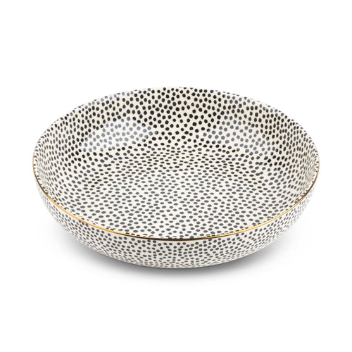 Thyme & Table Stoneware Serve Bowl, Dot EasyOptionXY LLC