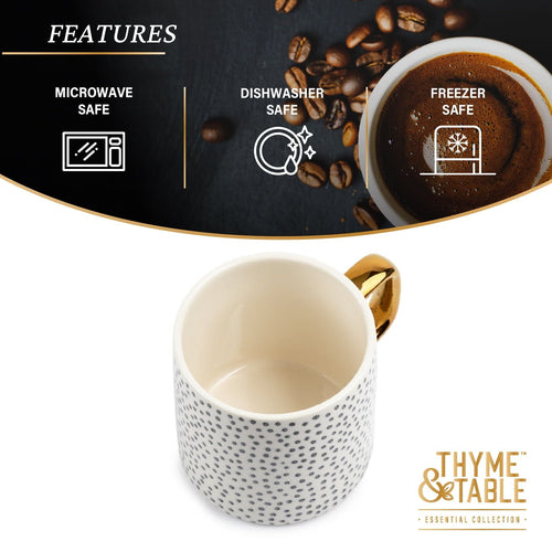 Thyme & Table Stoneware Mug, Dot EasyOptionXY LLC