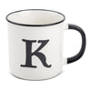 Thyme & Table Monogram K Stoneware Coffee Mug 16oz, White EasyOptionXY LLC