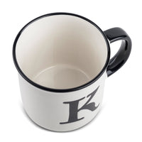 Thyme & Table Monogram K Stoneware Coffee Mug 16oz, White EasyOptionXY LLC
