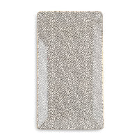 Thyme & Table Stoneware Rectangular Serve Platter, Dot EasyOptionXY LLC