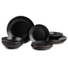 Thyme & Table Dinnerware Black Onyx Stoneware, 12 Piece Set EasyOptionXY LLC