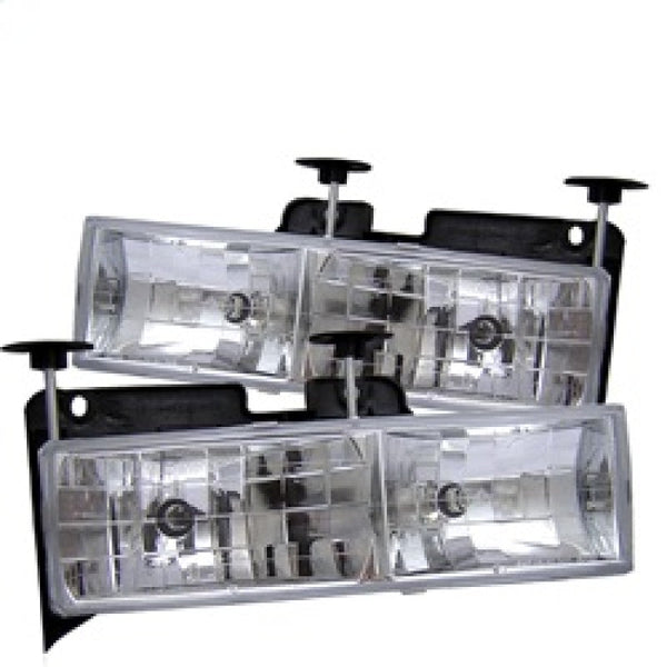 Spyder Chevy C/K Series 1500/2500 88-99/Chevy Tahoe 95-99Crystal Glass Headlights Chrm HD-YD-CCK88-C OffRoadUSA.com