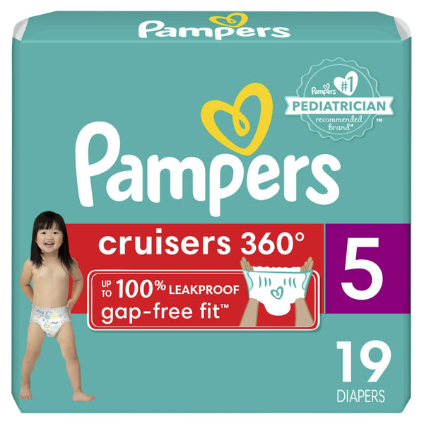 Pampers Cruisers 360 Fit Diapers Size 5, 19 Count EasyOptionXY LLC