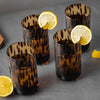 Thyme & Table 4-Piece 20oz Tortoise Brown Drinking Glass Set EasyOptionXY LLC