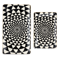 Thyme & Table Stoneware Serve Platter 2-Piece Set, Medallion EasyOptionXY LLC