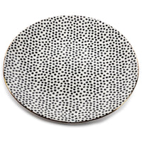 Thyme & Table Dinnerware Black & White Dot Stoneware Round Salad Plate EasyOptionXY LLC