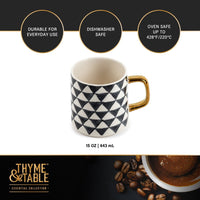 Thyme & Table Stoneware Mug, Medallion EasyOptionXY LLC