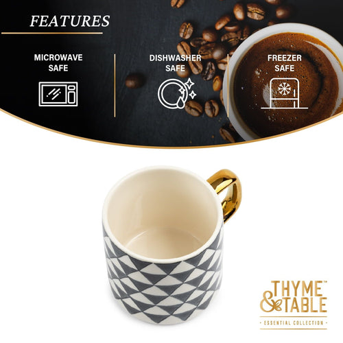Thyme & Table Stoneware Mug, Medallion EasyOptionXY LLC