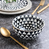 Thyme & Table Dinnerware Black & White Medallion Stoneware Round Bowl EasyOptionXY LLC