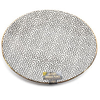 Thyme & Table Black & White Dot Stoneware Plate EasyOptionXY LLC