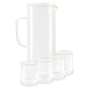 Thyme & Table 5-Piece Harvest Pitcher and 9oz Drinking Glass Set EasyOptionXY LLC