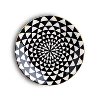 Thyme & Table Dinnerware Black & White Medallion Stoneware Round Salad Plate EasyOptionXY LLC