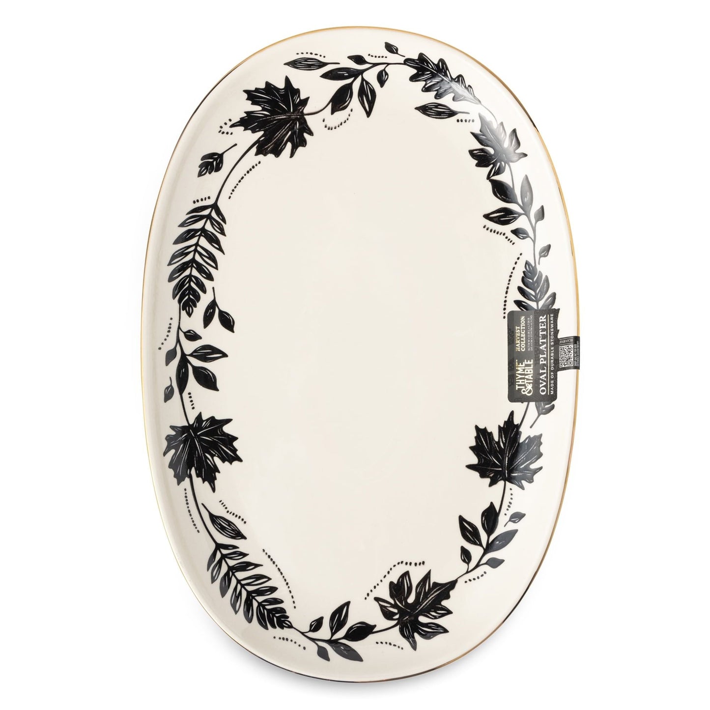 Thyme & Table Harvest 17" Oval Stoneware Serve Platter EasyOptionXY LLC